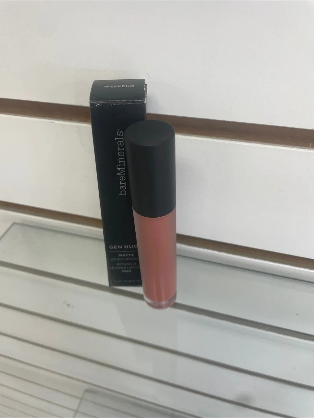 bareMinerals Gen Nude Matte Liquid Lipstick — Warm Mauve Pink color weekend